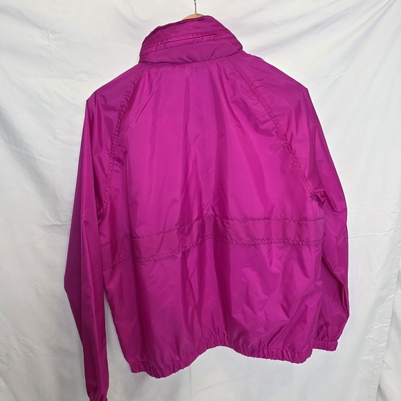 80s Pacific Trail Pink Windbreaker Pullover XL Hood Vintage Jacket Coat Tags - Picture 6 of 16